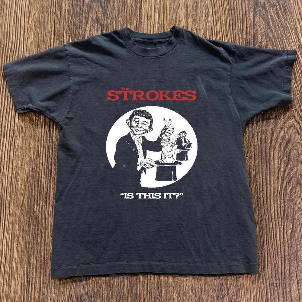 Gildan Men Black T-Shirt, The Strokes Is This It Black T-Shirt